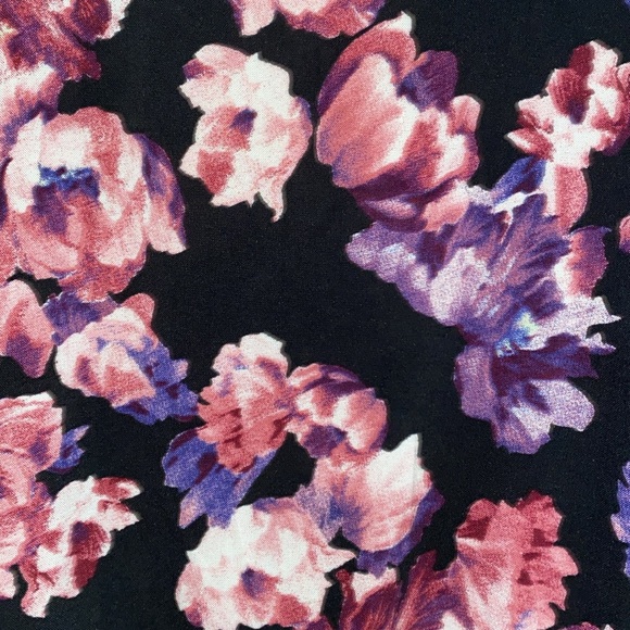 Bebop Black Pink Floral Wide Sleeve V-neck Dress NWOT - Picture 8 of 11